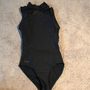 Black WearMoi high-neck leotard
